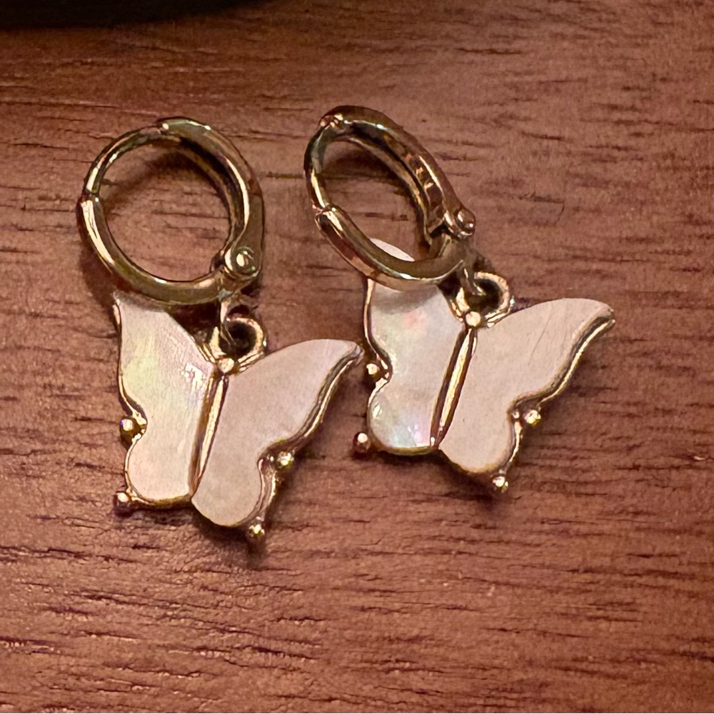 Anthropologie Butterfly Earrings